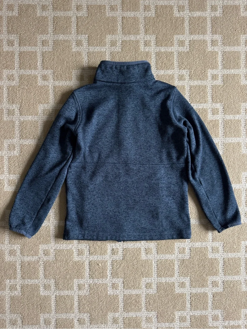 Columbia Better Sweater Style Fleece Jacket Heathered Navy Kids Medium 10/12